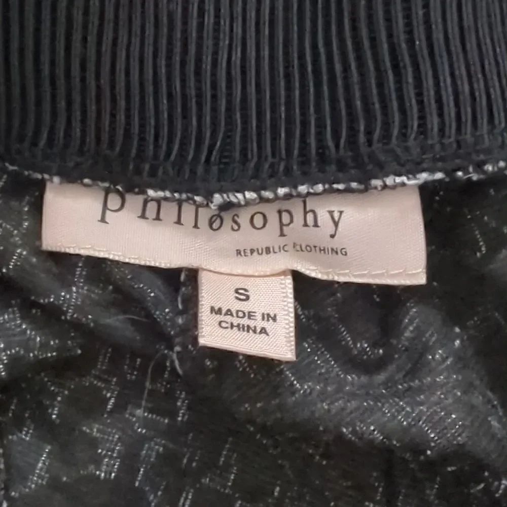 Philosophy White and Black Skirt